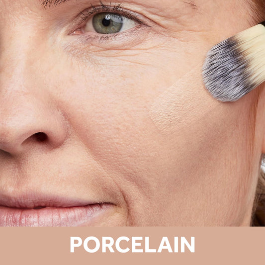 No7 Restore & Renew porcelain swatches show a natural shade match for porcelain skin.