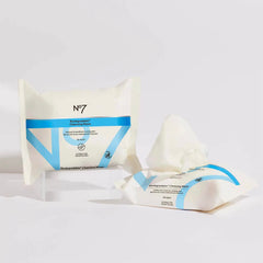 No7 vitamin B5 witch hazel fennel cleansing wipe refreshes and cleanses skin.