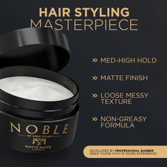 Noble By Greg Young texture and volume matte paste close-up for defined styles
