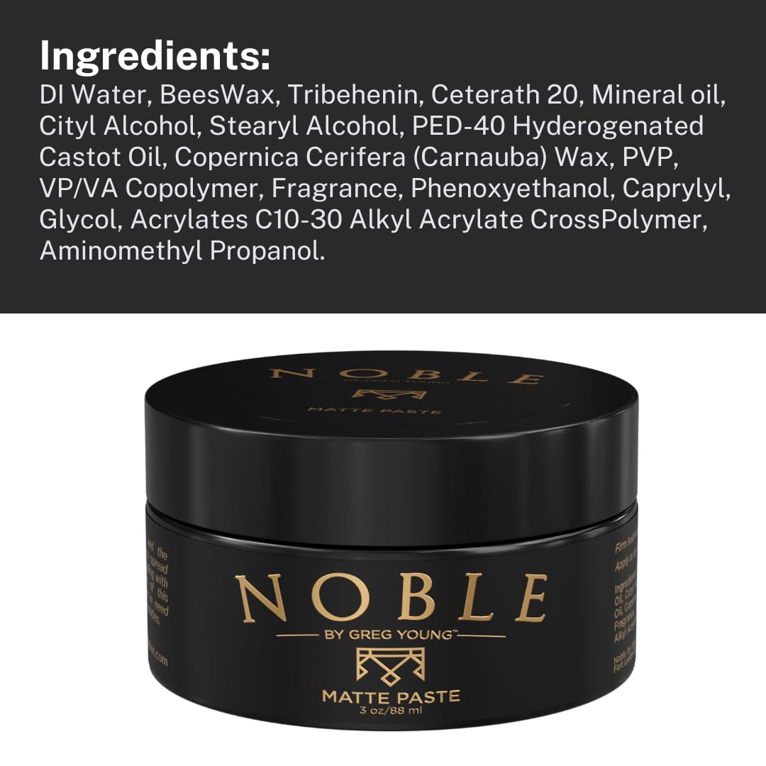 Noble By Greg Young USA-made barber-approved paste packaging