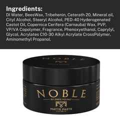 Noble By Greg Young USA-made barber-approved paste packaging