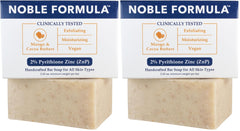 Noble Formula 2% zinc bar soap—whole bar—gentle cleansing helps remove oil and debris.
