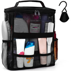 NOBLIGOAL dorm shower caddy with large capacity main compartment for organized toiletries.