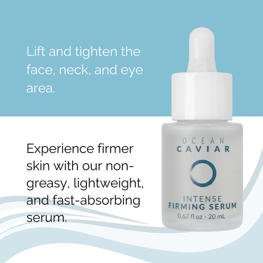 Noche Y Dia Caviar Intense Firming Serum texture swatch showing luxurious consistency