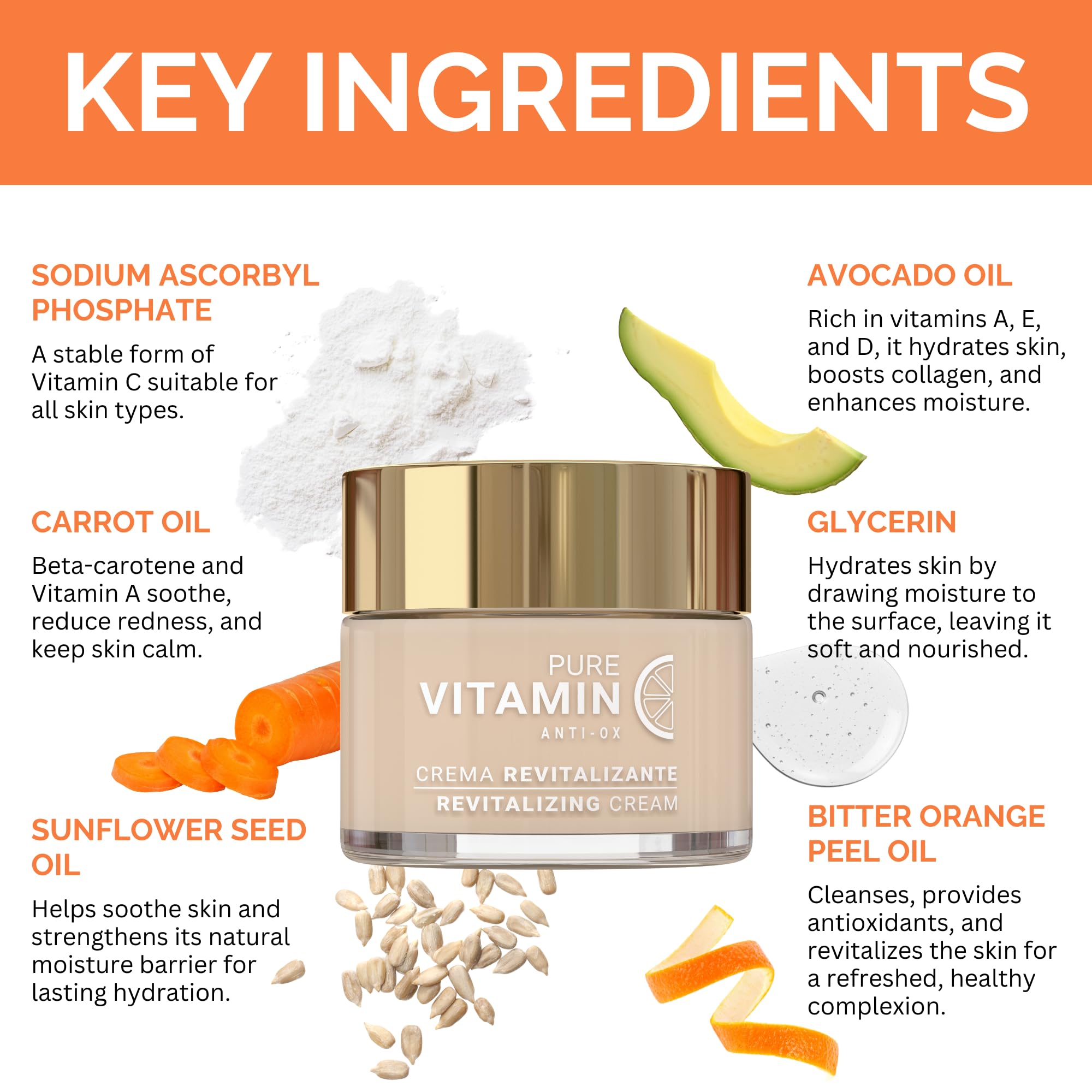 Noche Y Dia Vitamin C Cream pump close-up for easy daily routine.