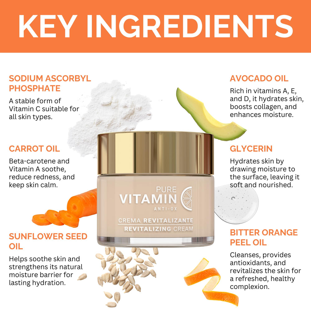 Noche Y Dia Vitamin C Cream pump close-up for easy daily routine.