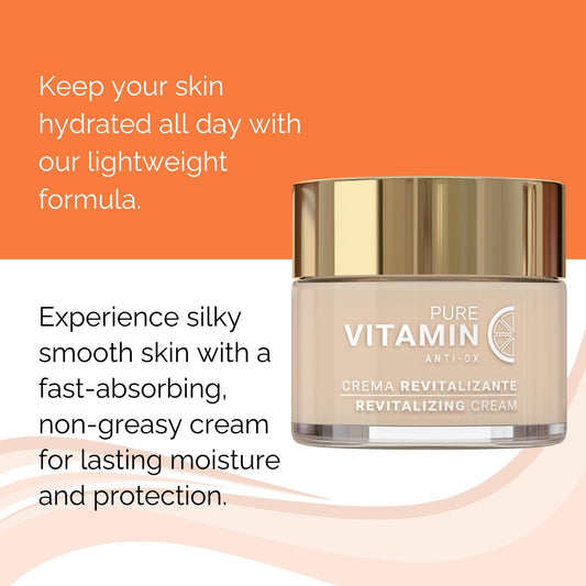 Noche Y Dia Vitamin C Cream texture close-up showing quick-absorbing feel.