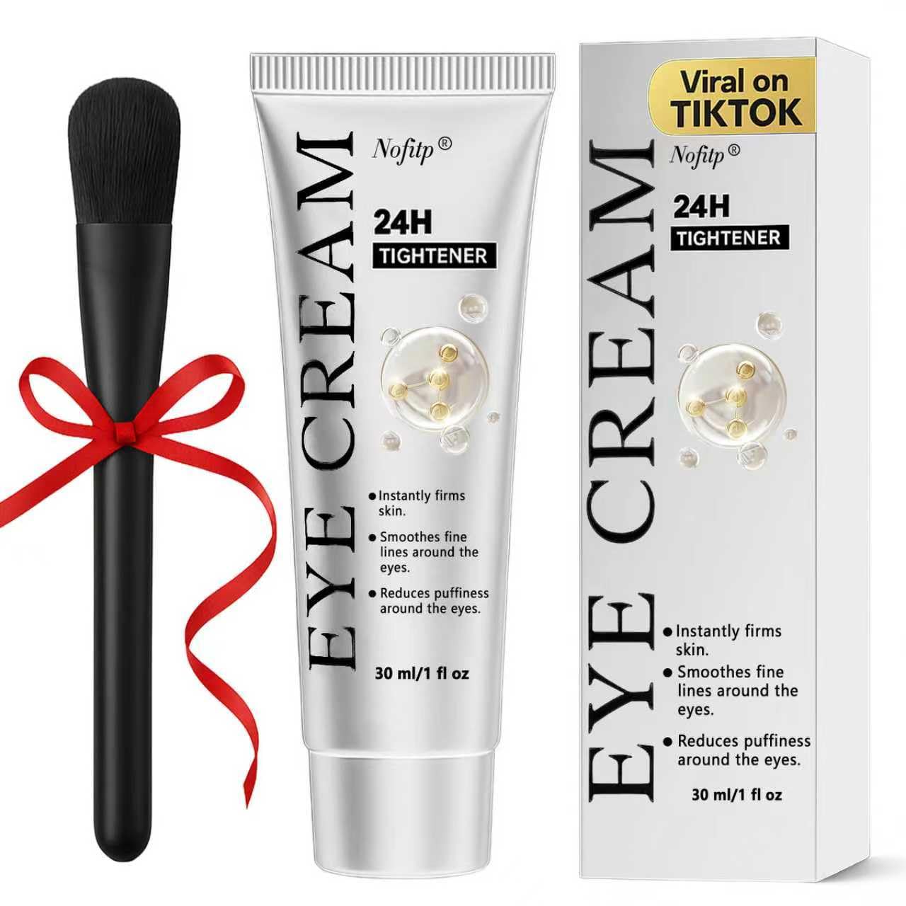 Nofitp Instant Eye Tightener bottle shown for quick eye-area firming and hydration.