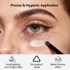 Close-up of the soft brush head designed for targeted smoothing around eyes.