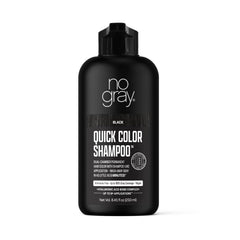 No Gray Quick Color Shampoo bottle front showing black formula for quick gray coverage.