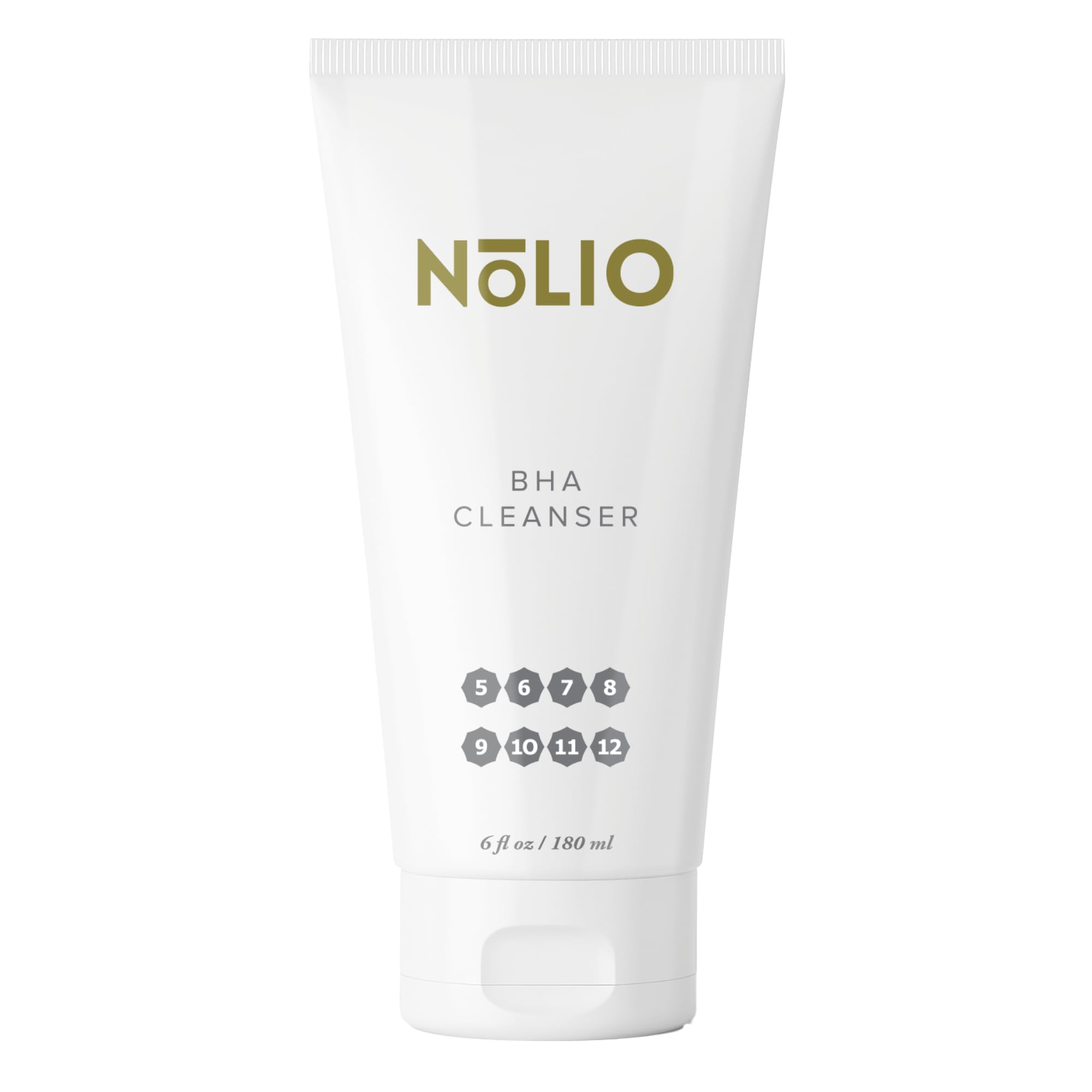 NOLIO BHA Cleanser bottle with pump for easy daily use and oil control.