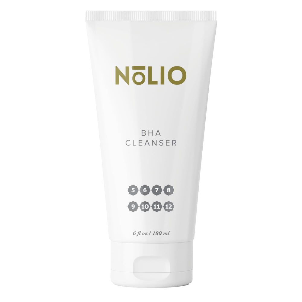 NOLIO BHA Cleanser bottle with pump for easy daily use and oil control.