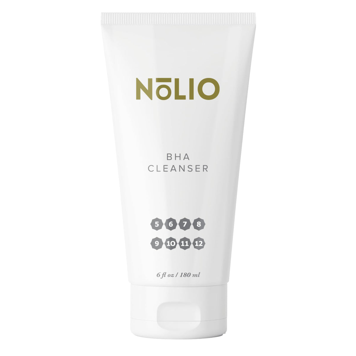 NOLIO BHA Cleanser bottle with pump for easy daily use and oil control.