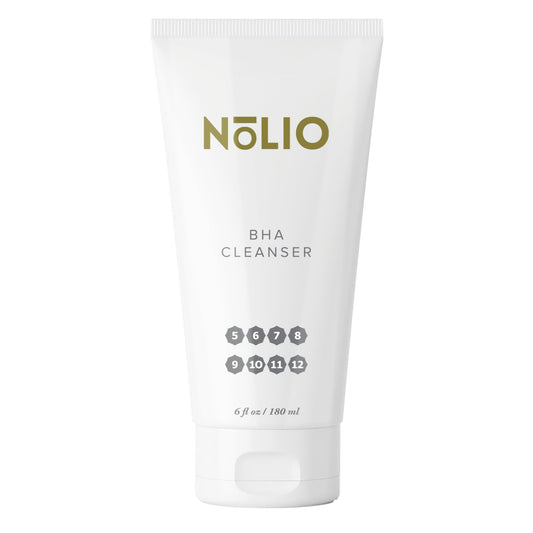 NOLIO BHA Cleanser bottle with pump for easy daily use and oil control.
