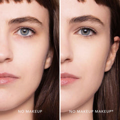 No Makeup Makeup duo pack front view with foundation and brush.