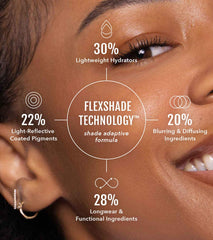No Makeup Makeup packaging with brush closeup and vegan labeling.