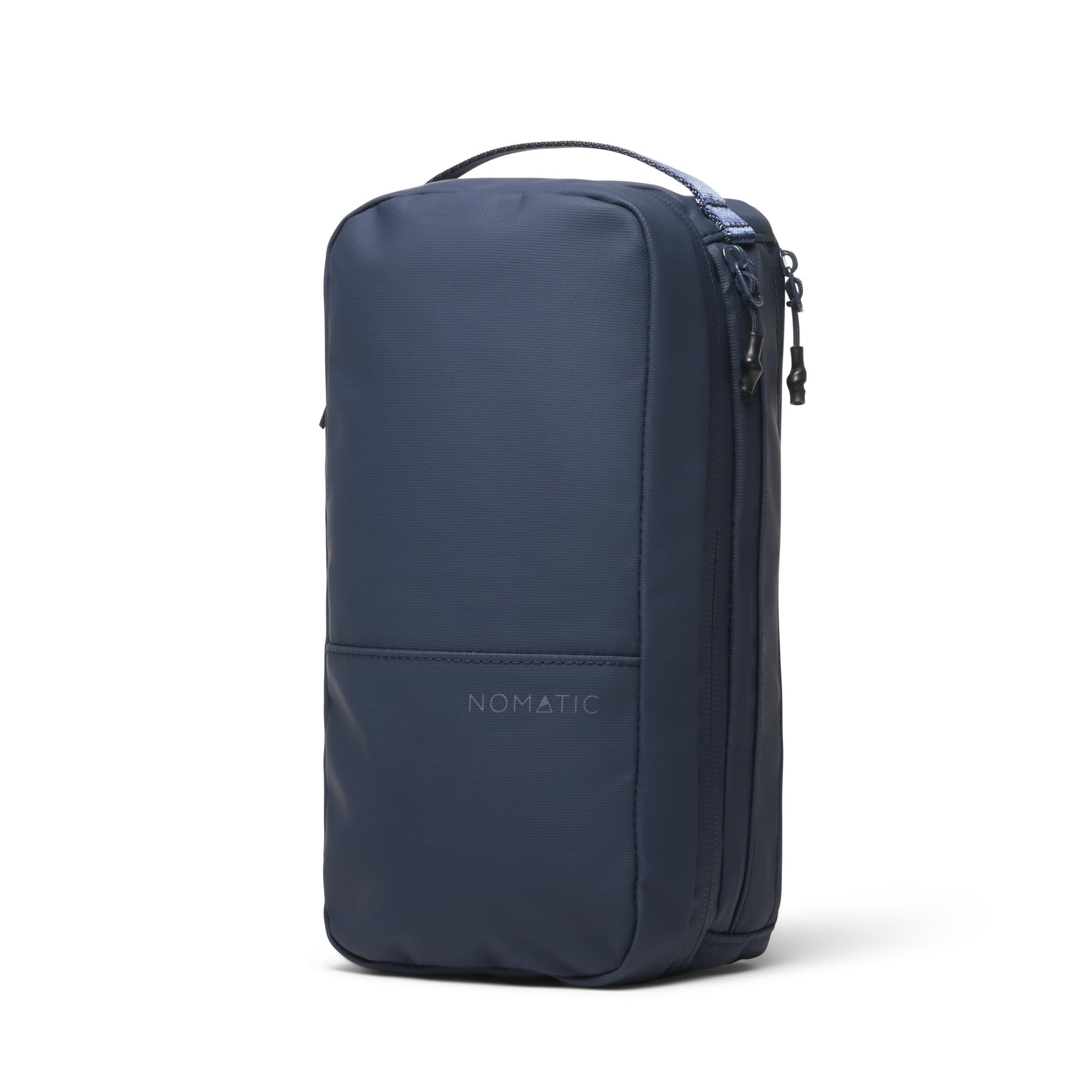 NOMATIC hanging design for easy access and space-saving bathroom storage during trips.