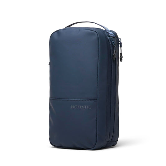 NOMATIC hanging design for easy access and space-saving bathroom storage during trips.