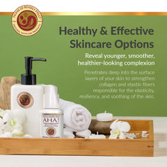 Nonie of Beverly Hills AHA Protein Moisturizer being massaged into skin for absorption.