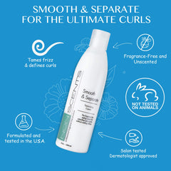 Nonscents fragrance-free curl cream application on hair to show texture and curl definition.