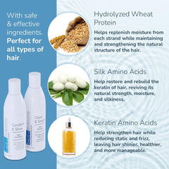 Nonscents shampoo with keratin and silk amino acids improves softness.