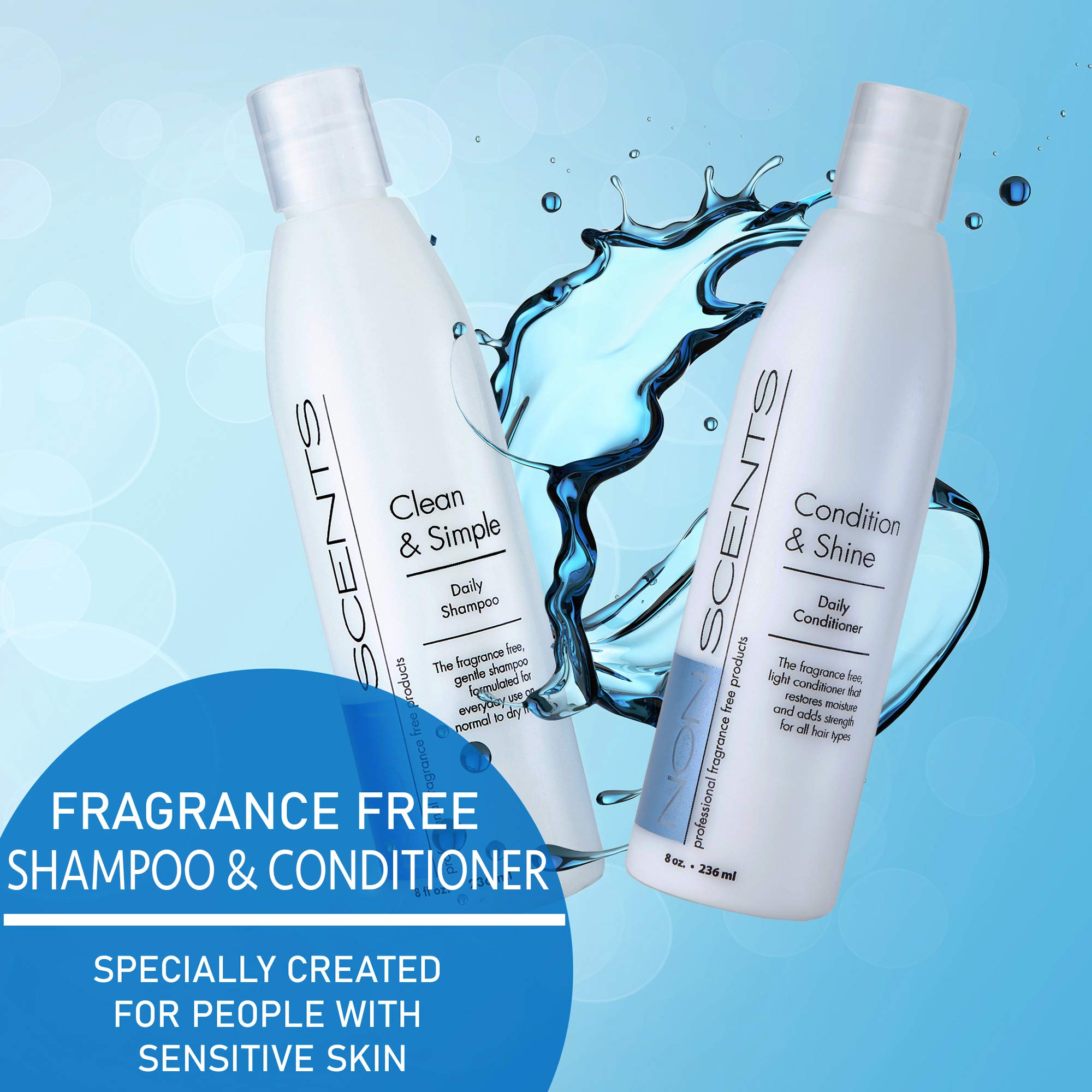 Silky hair after using Nonscents fragrance-free set