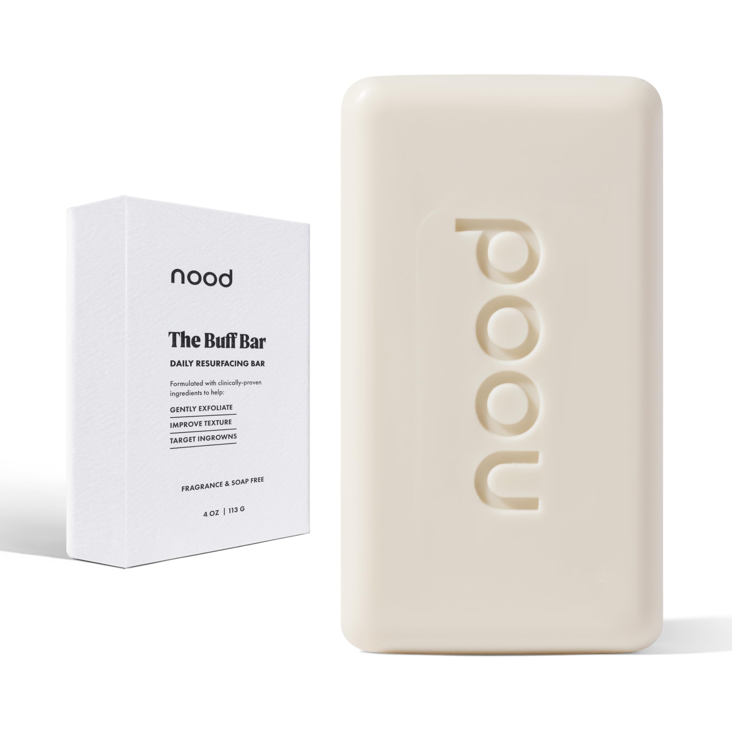 Nood Buff Bar pre shave exfoliation prepares skin for smoother shave