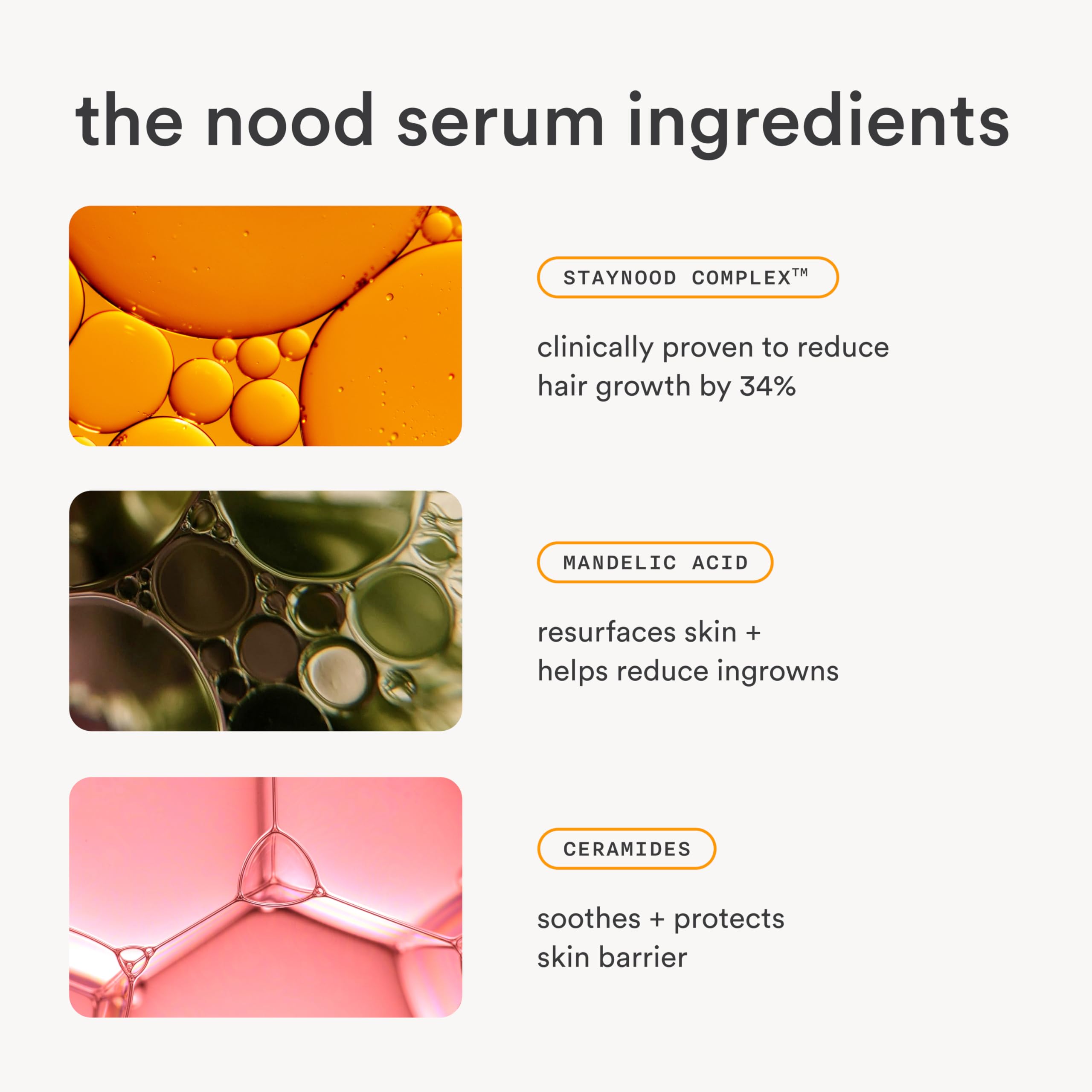 Nood Serum with colloidal oatmeal calms and soothes skin.
