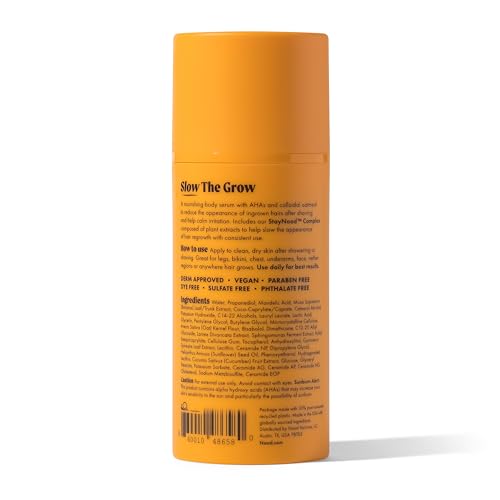 Nood Serum application demonstrating ingrown hair treatment after shaving.