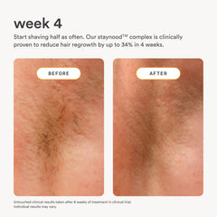 Nood Serum supports shave routine as a gentle enhancer.