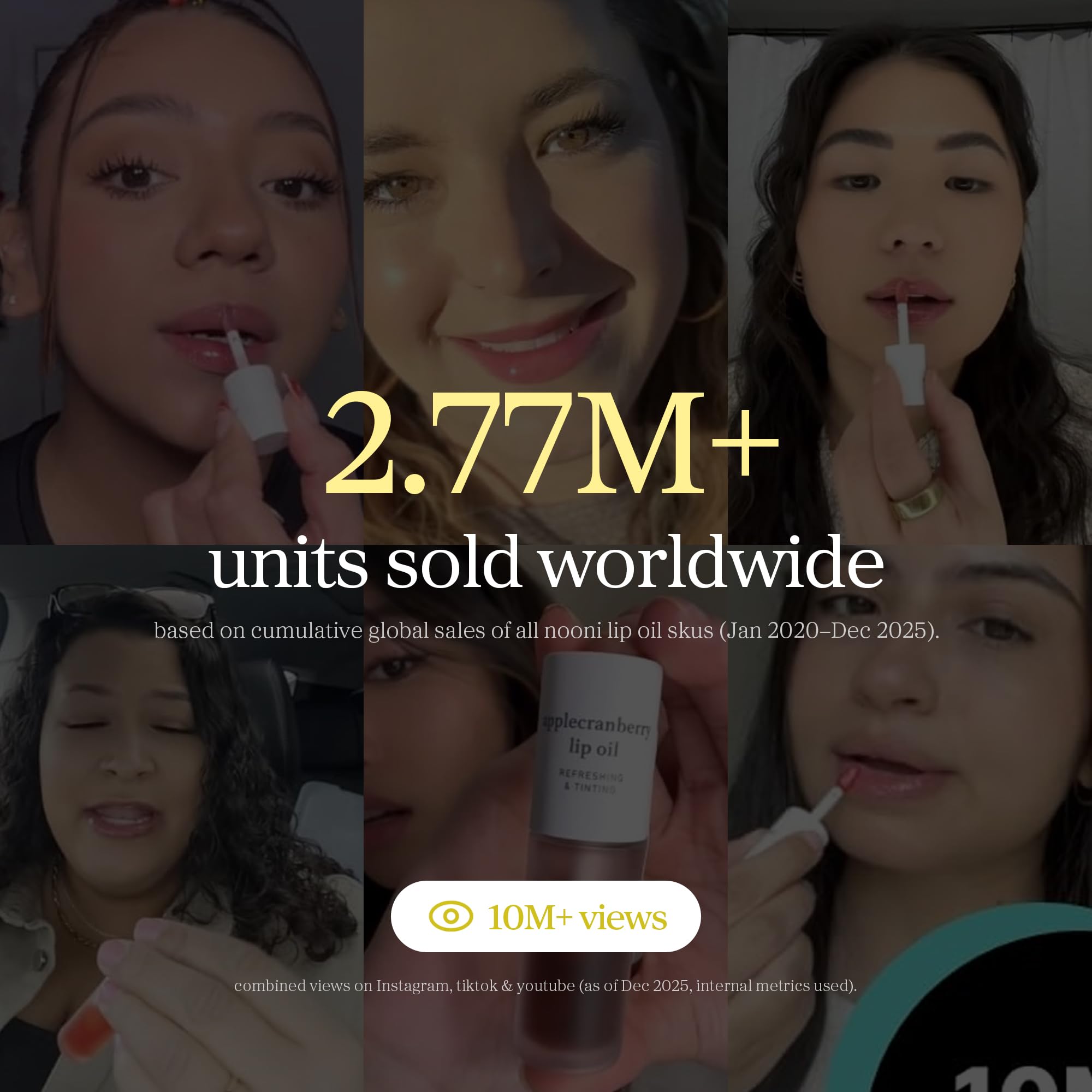 NOONI Applecoco lip oil gloss-like texture showing silky glow