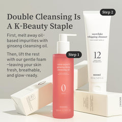 NOONI Snow Aqua 0 Ginseng Deep Cleansing Oil on a clean bathroom routine