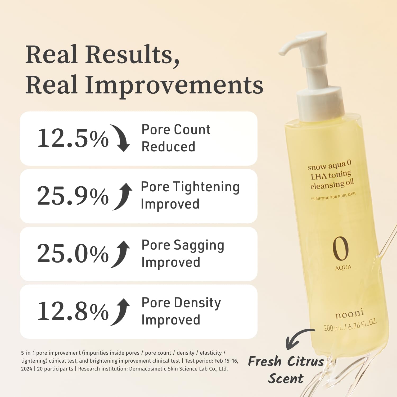 NOONI Snow Aqua 0 LHA Cleansing Oil makeup removal demonstration.