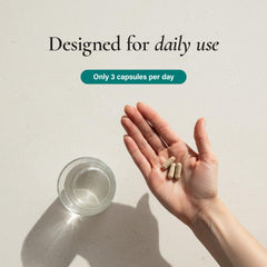 Noophoric bottle on bathroom shelf for daily routine