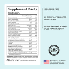Noophoric ingredients list on packaging for nutrient-based support