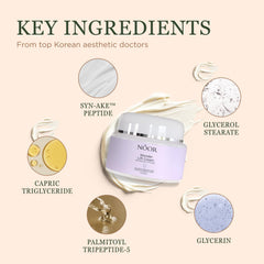 Noor Wonder Lift Cream on skin shows a soft matte finish.