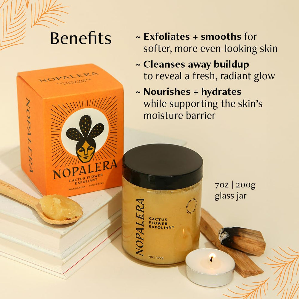 Nopalera cactus body polish Tangerine ingredients boost moisture barrier