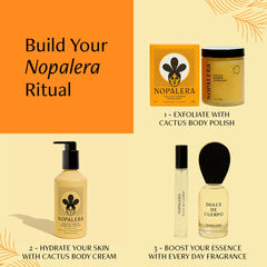 Nopalera cactus body polish Tangerine texture showing creamy formula