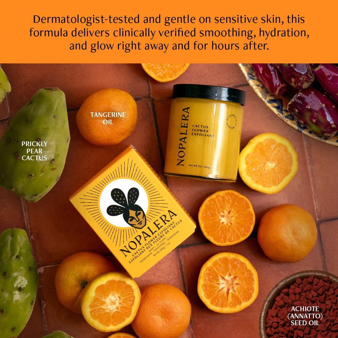 Nopalera cactus body polish Tangerine texture close-up