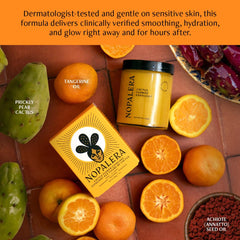 Nopalera cactus body polish Tangerine texture close-up