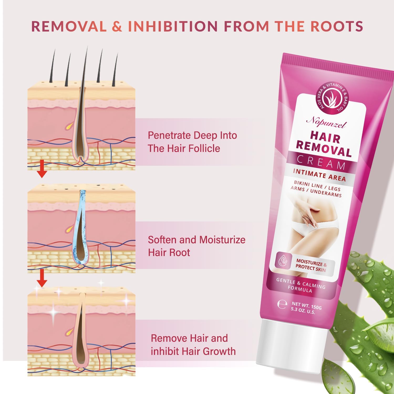 NOPUNZEL 2-in-1 formula bottle with spatula enables easy application.