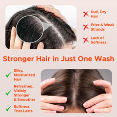 Nora Ross frizz-control result with sleek, controlled strands.