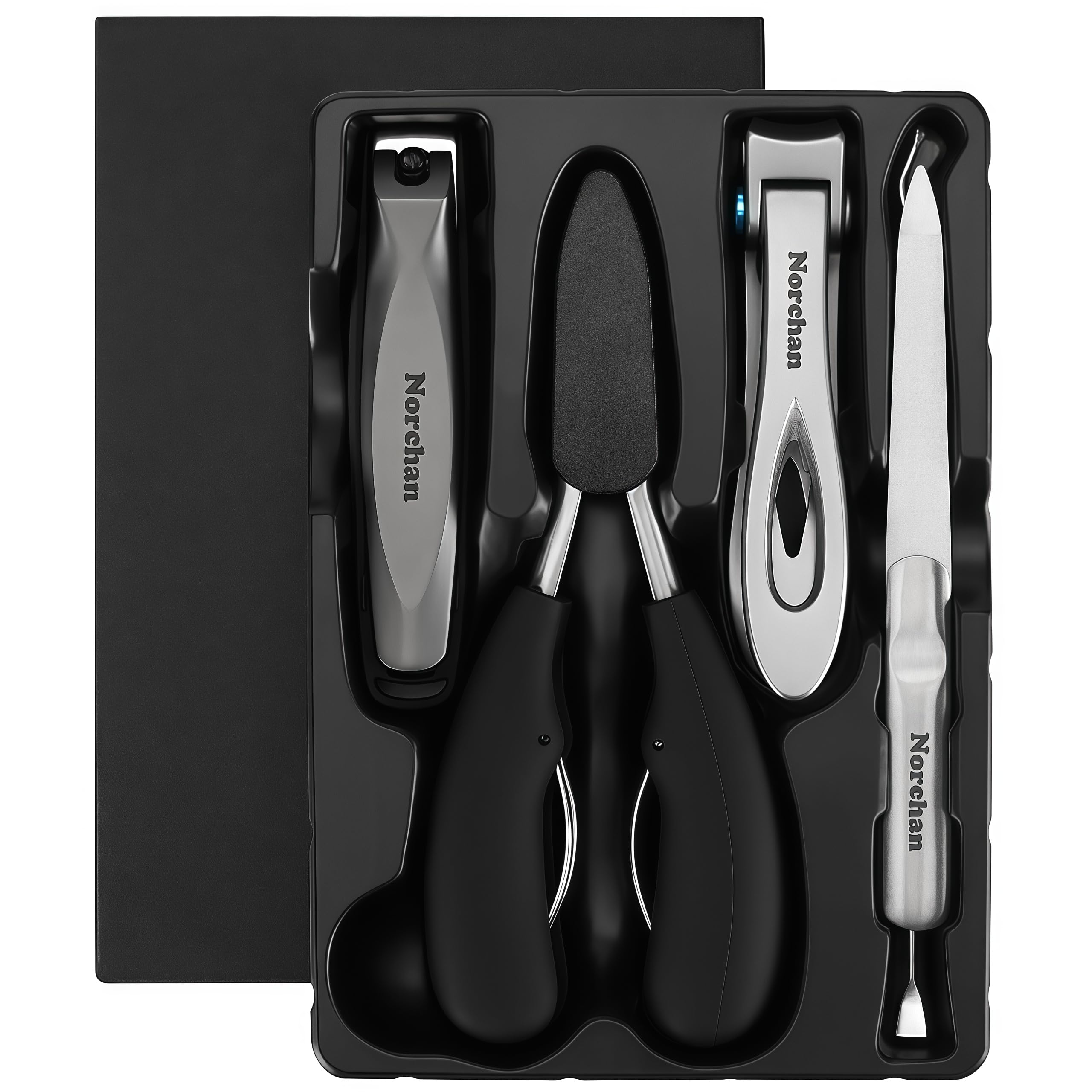 Norchan toe-nail clipper with wide jaw for precise trims