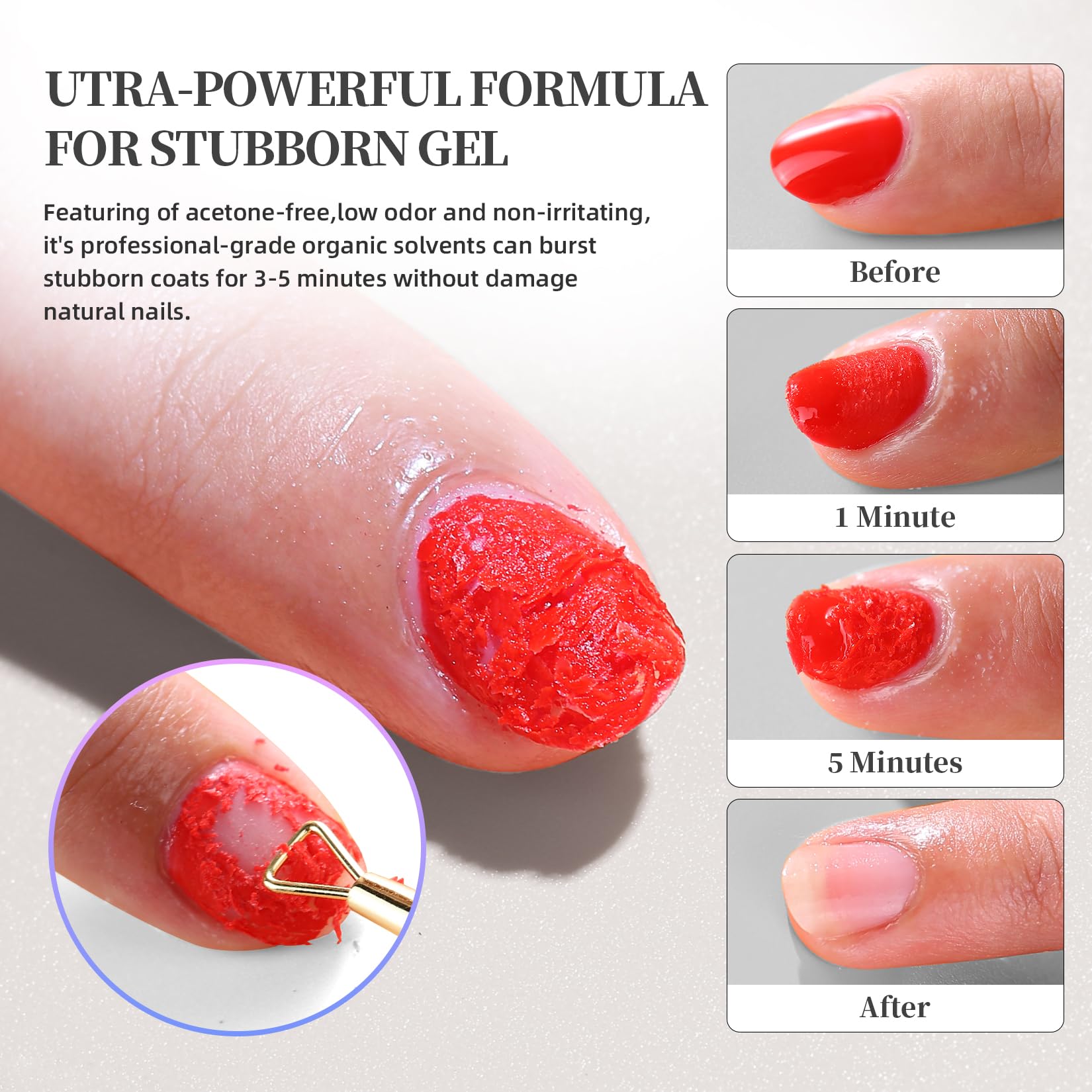 NORCICO remover in use during waiting period shows convenient timing.