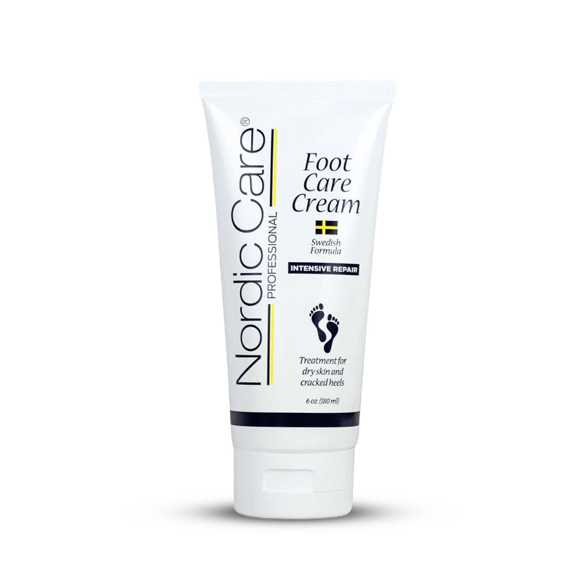 Nordic Care Foot Care Cream Intensive Repair jar closeup showing rich formula for dry feet and cracked heels
