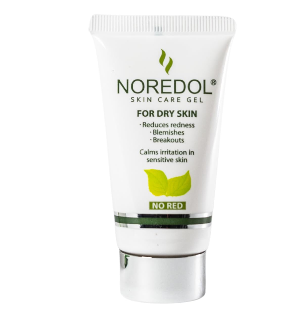 Noredol redness relief gel bottle, fragrance-free for sensitive skin.
