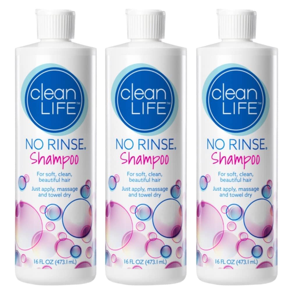 No-Rinse Shampoo bottle front for convenient, rinse-free cleansing