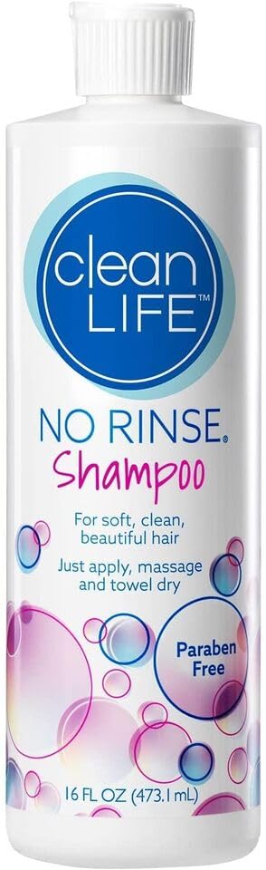 No-Rinse Shampoo pack-of-3 box highlights value and convenience
