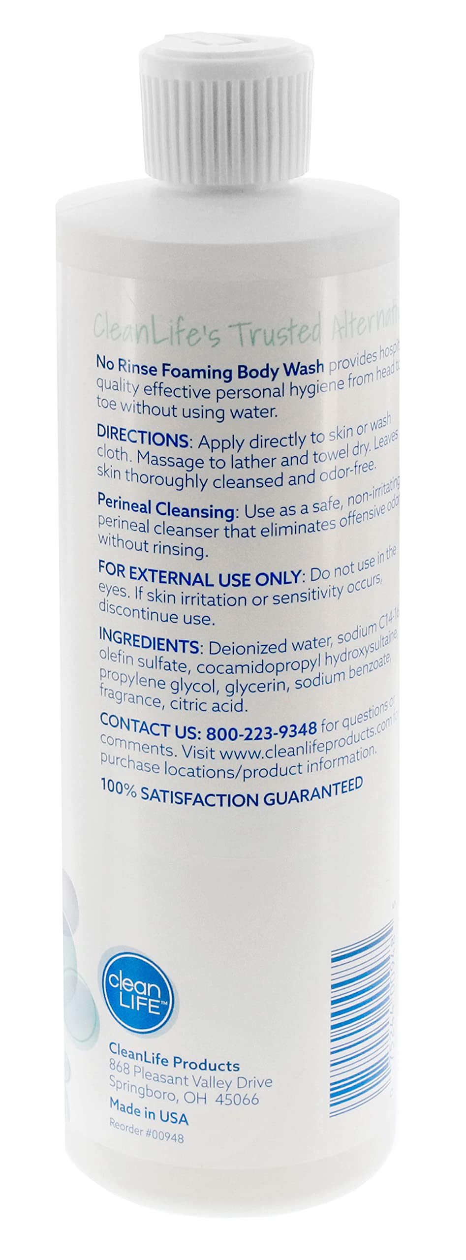 No-Rinse waterless foam cleanser in action for quick, rinse-free cleansing.