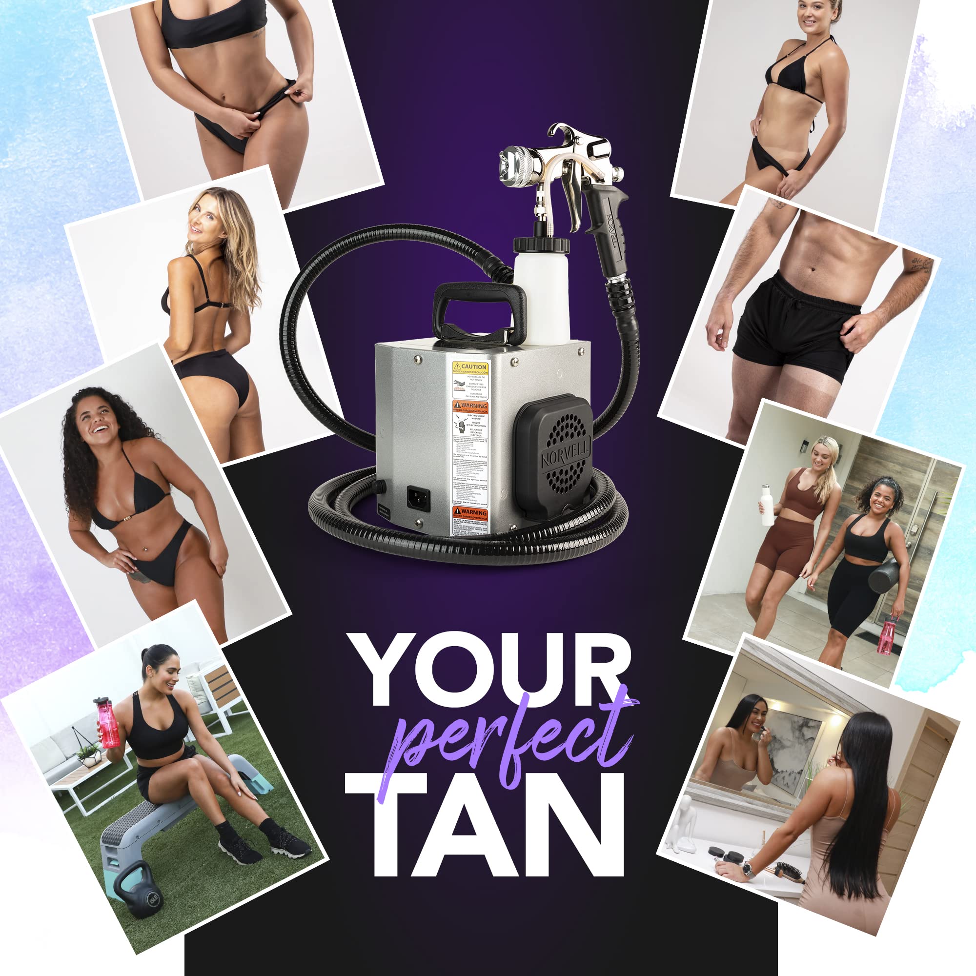 Demonstration of an even, natural-looking tan glow produced by the Z3000 setup.